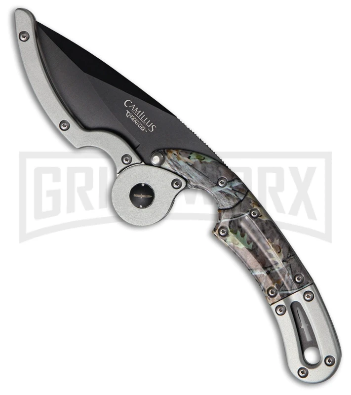 Camillus Dominator Urban Camo Fixed Blade Knife - Black Plain - Image 2