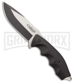 Camillus Soar Black G-10 Fixed Blade Knife - Two-Tone Plain