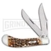 Case Knives Saddlehorn Burnt Bone Pocket Knife TB62110SS