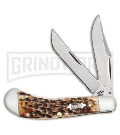 Case Knives Saddlehorn Burnt Bone Pocket Knife TB62110SS