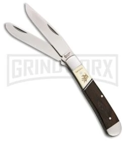 Cattleman's Cutlery Rawhide Trapper Brown Cocobolo Manual Folding Knife - Satin