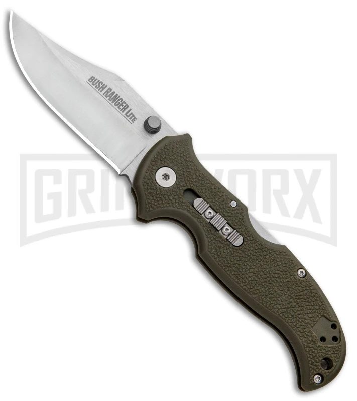 Cold Steel Bush Ranger Lite OD Green GFN Rocker Lock Knife - Satin Plain