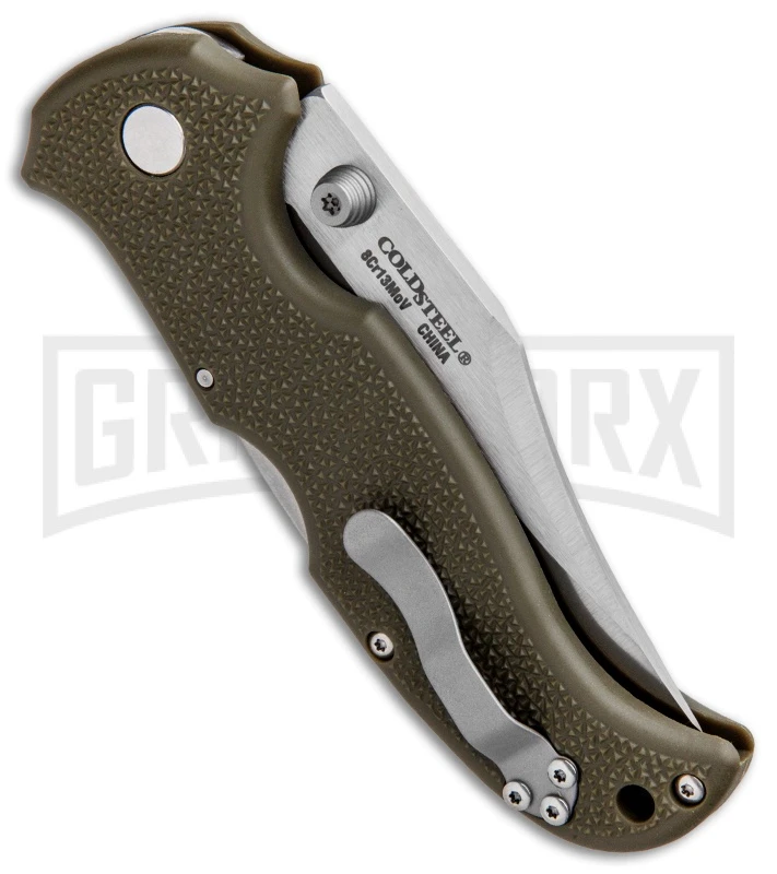 Cold Steel Bush Ranger Lite OD Green GFN Rocker Lock Knife - Satin Plain - Image 3