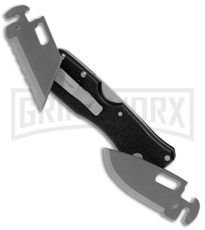 Cold Steel Click-N-Cut Black G10 Folder - Stonewash Serr - Image 4