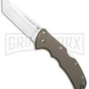 Cold Steel Code-4 Gun Metal Aluminum Tanto Lockback Knife - Satin Plain