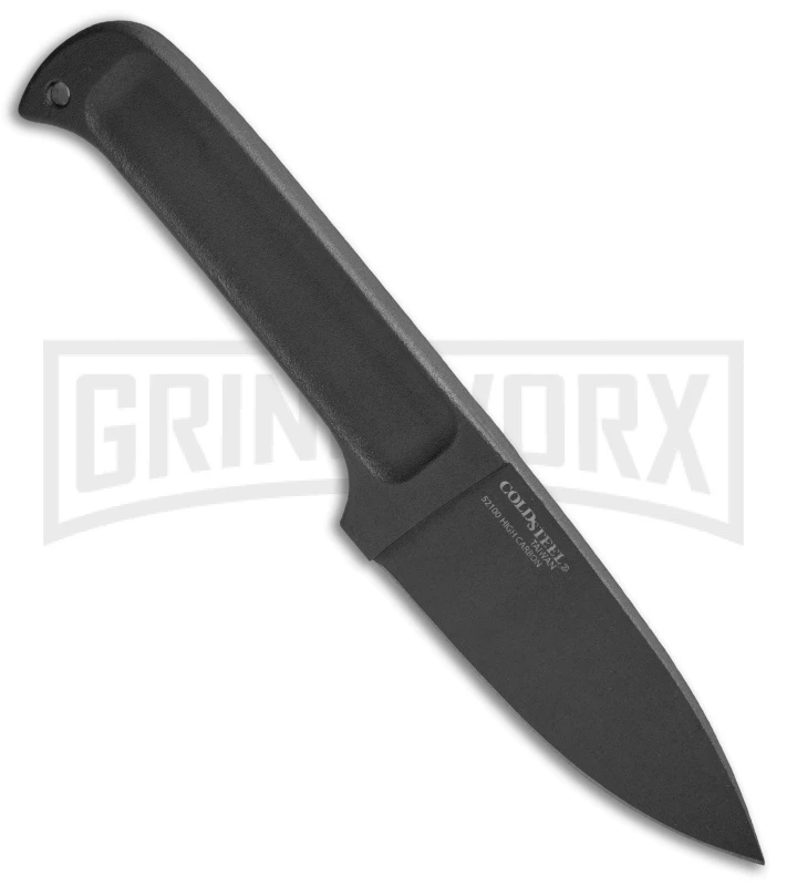 Cold Steel Black Drop Forged Hunter Fixed Blade Knife - Black Plain - Image 2