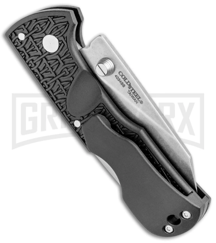 Cold Steel Kiridashi Black GFN Tri-Ad Lock Knife - Stonewash Plain - Image 3