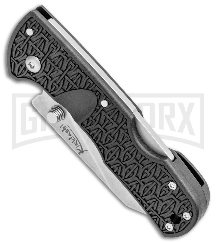 Cold Steel Kiridashi Black GFN Tri-Ad Lock Knife - Stonewash Plain - Image 2