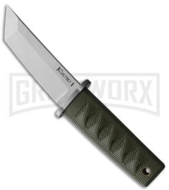 Cold Steel Kyoto II OD Green Fixed Blade Knife Tanto Satin Plain