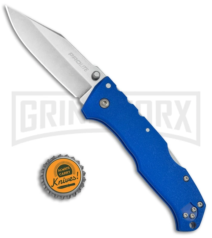 Cold Steel Pro Lite Blue GFN Folding Knife - Clip Point Satin - Image 4