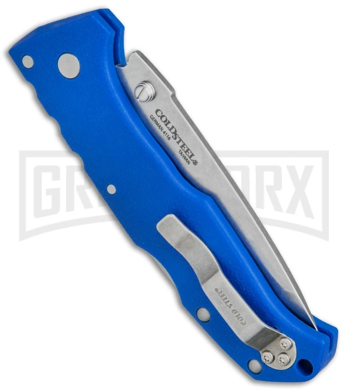 Cold Steel Pro Lite Blue GFN Folding Knife - Tanto Satin Plain - Image 3
