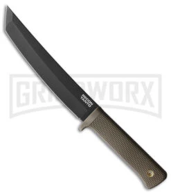 Cold Steel Recon Dark Earth Fixed Blade Knife - Tanto Black Plain