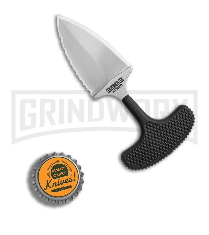 Cold Steel Urban Edge Push Dagger Knife - Satin Plain/Serr - Image 4