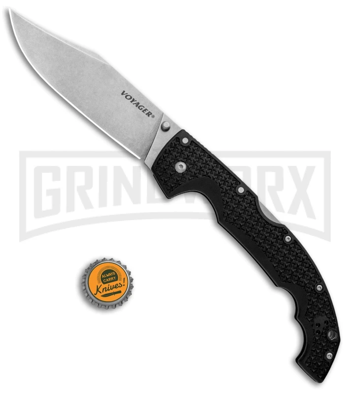 Cold Steel Voyager XL Black Griv-Ex Clip Point Tri-Ad Lock Knife - SW Plain - Image 4