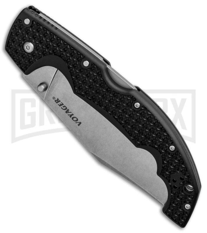 Cold Steel Voyager XL Black Griv-Ex Clip Point Tri-Ad Lock Knife - SW Plain - Image 2