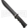Coleman Dark Wilderness Black Polymer Fixed Blade Knife - Black Plain