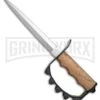 Combat Ready 1917 US Military Trench Knife Wood Fixed Blade - Satin Plain