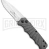 Delta Force Automatic Knife Gray Aluminum - Satin Plain