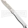 Douk-Douk Les Chromes Silver Manual Folding Knife - Satin Plain