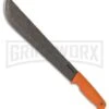 EKA Vine Thrasher Orange Fixed Blade Knife - Black Stonewash Plain