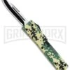 Firecracker Mini Light Green Digi Camo D/A OTF Automatic Knife - Black Plain