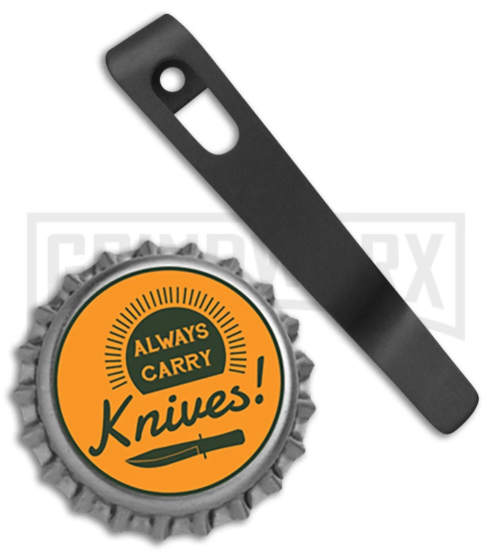 Flytanium Pocket Clip For Boker Kalashnikov Knives Black DLC Titanium - Image 2