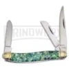 Frost Cutlery Cherokee Stoneworks Stockman Green Abalone Pocket Knife