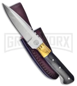 Frost Cutlery Chipaway Sierra Madre Bowie Horn Fixed Blade Knife - Satin Plain