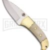 Frost Cutlery Chipaway Small Skinner White Bone Fixed Blade Knife - Satin Plain