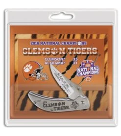 Frost Cutlery Clemson Champs Gray Manual Folding Knife - Satin Serrated