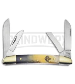 Frost Cutlery E. C. Simmons Swayback Ox Horn Slip Joint Pocket Knife