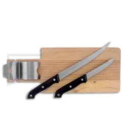 Frost Cutlery Fillet & Scaler 2-Knife Set W/ Wood Cutting Board FT3L2429