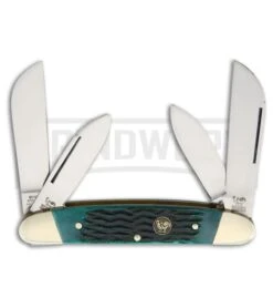 Frost Cutlery Hen & Rooster Congress Green Pick Bone Pocket Knife