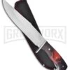 Frost Cutlery Sharps Black Widow Bowie Wood Fixed Blade Knife - Satin Plain