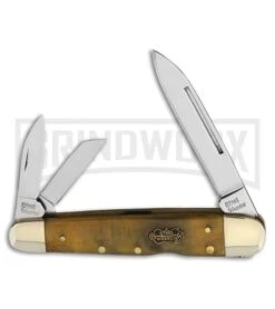Frost Cutlery Steel Warrior Whittler Ox Horn Lockback Knife