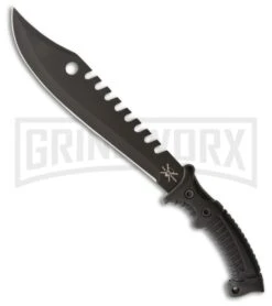 Frost Cutlery Tac Xtreme Mammoth Machete Black ABS Fixed Blade Knife - Black