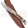 Frost Cutlery Trophy Stag Small Bowie White Fixed Blade Knife - Satin Plain