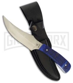 Frost Cutlery Whitetail Deer Slayer Blue Fixed Blade Knife - Satin Plain