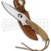 Frost Cutlery Whitetail Hardtack Raiz Wood Fixed Blade Knife - Satin Plain