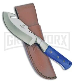 Frost Cutlery Woodland Blue Fixed Blade Knife - Satin Plain