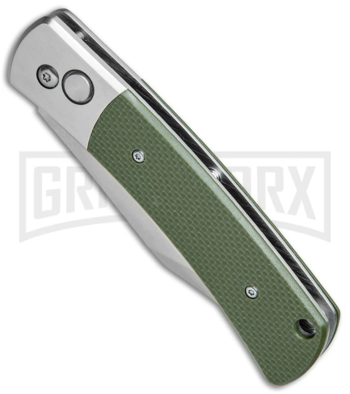 Ganzo Knives G747-1-GR Green G-10 Automatic Knife - Clip Point Satin - Image 2