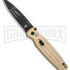 Gerber Mini Covert Coyote Brown Automatic Knife - Black Plain