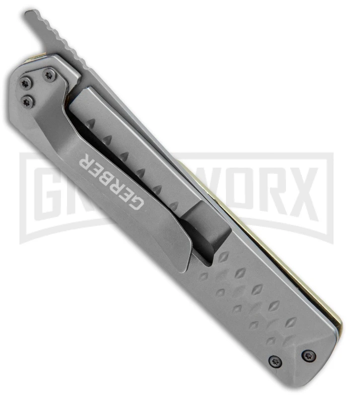 Gerber Ayako Green Aluminum Frame Lock Knife - Gray Plain - Image 3