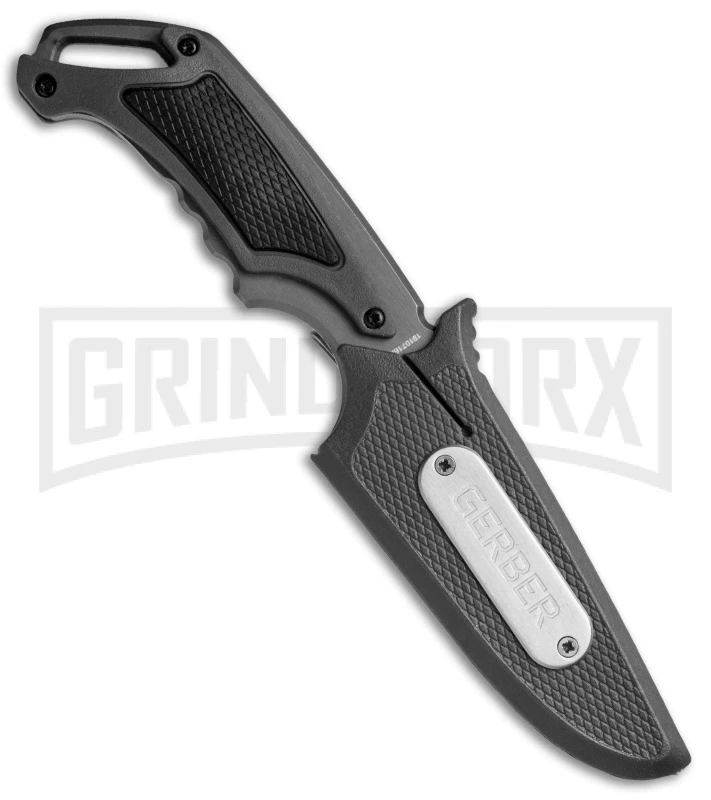 Gerber Knives Basic Black TacHide Fixed Blade Knife - Gray Serr - Image 3