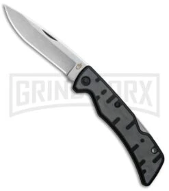 Gerber Commuter Black/Gray GFN Lockback Knife - Stonewash Plain