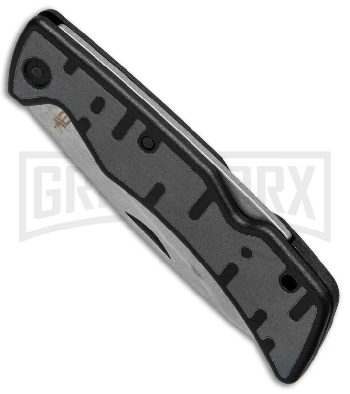 Gerber Commuter Black/Gray GFN Lockback Knife - Stonewash Plain - Image 2