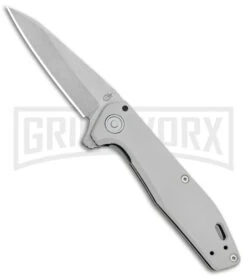 Gerber Fastball Urban Gray Aluminum Liner Lock Flipper Knife - Stonewash Plain