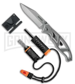 Gerber Paraframe Knife Combo - Sharpener + Fire Starter + Whistle G4134