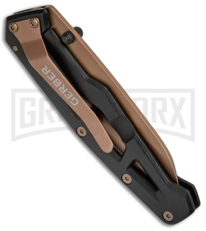 Gerber Paralite Black Folding Knife - Rose Plain - Image 3