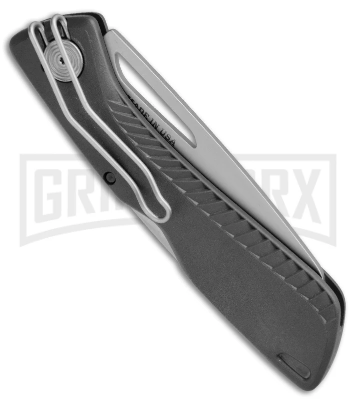 Gerber Shark Belly Gray GFN Lock Back Knife - Satin Serrated - Image 3
